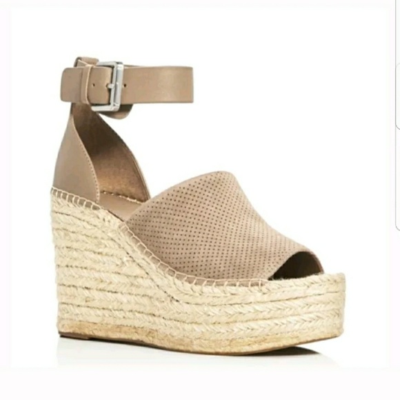 Marc Fisher Shoes - Marc Fisher Adalyn Perforated Espadrille Wedges